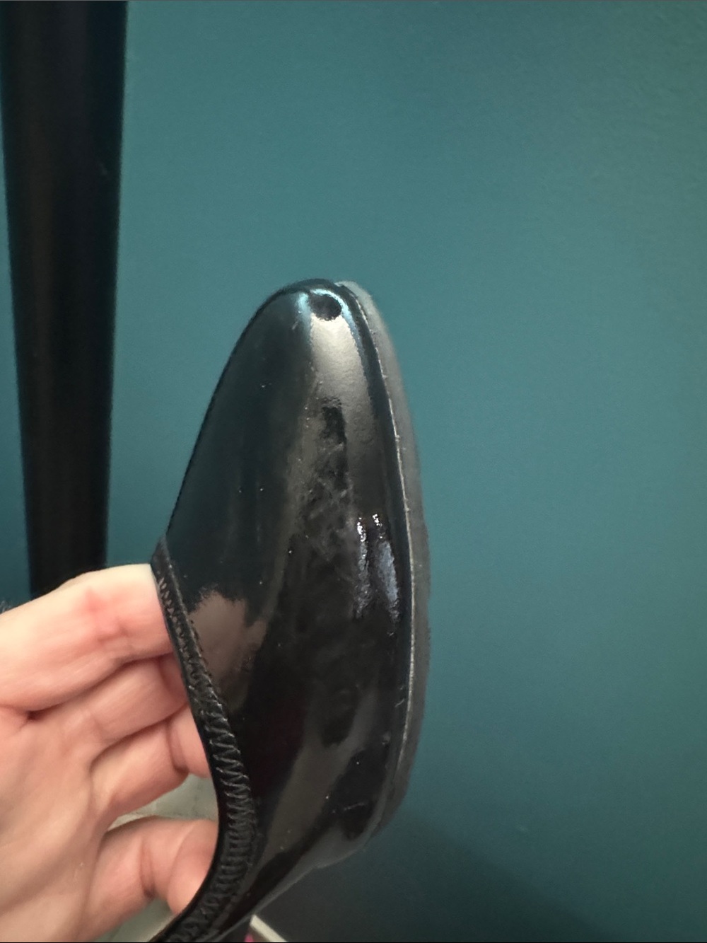 Cole Haan Black Patent Leather Pointed Ballet Flats - Picture 9 of 9